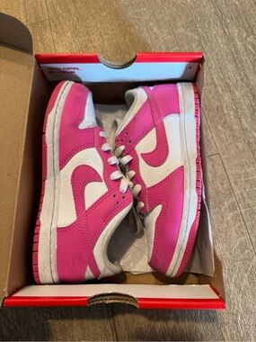 Nike Dunk Pink and White Low-Top Sneakers